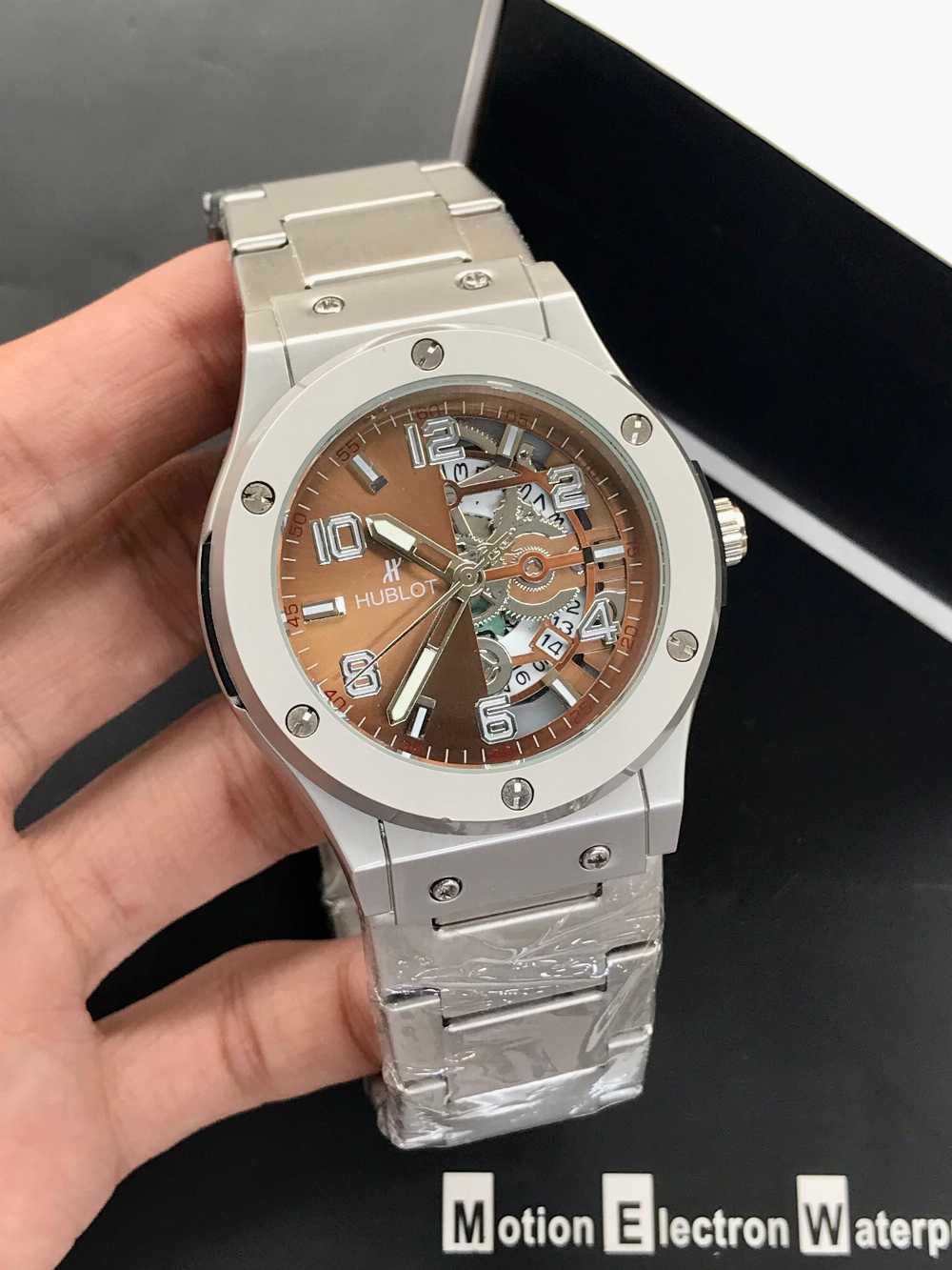 HUBLOT MEN'S WATCH-HALF SKELETON  MODEL