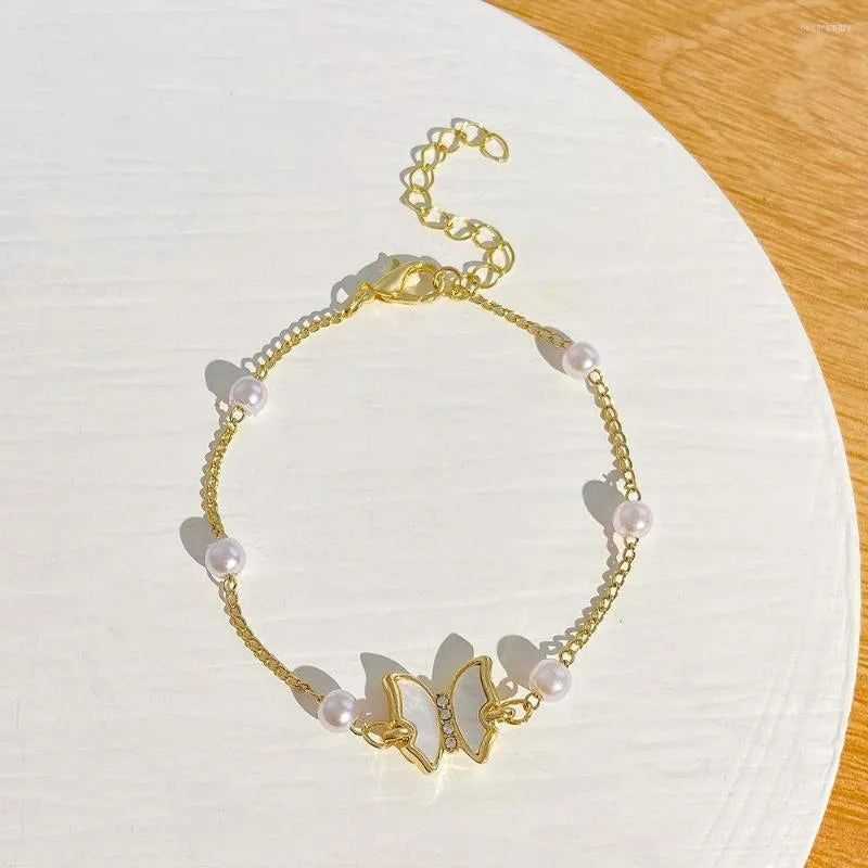 Pearl Butterfly Hand Necklace